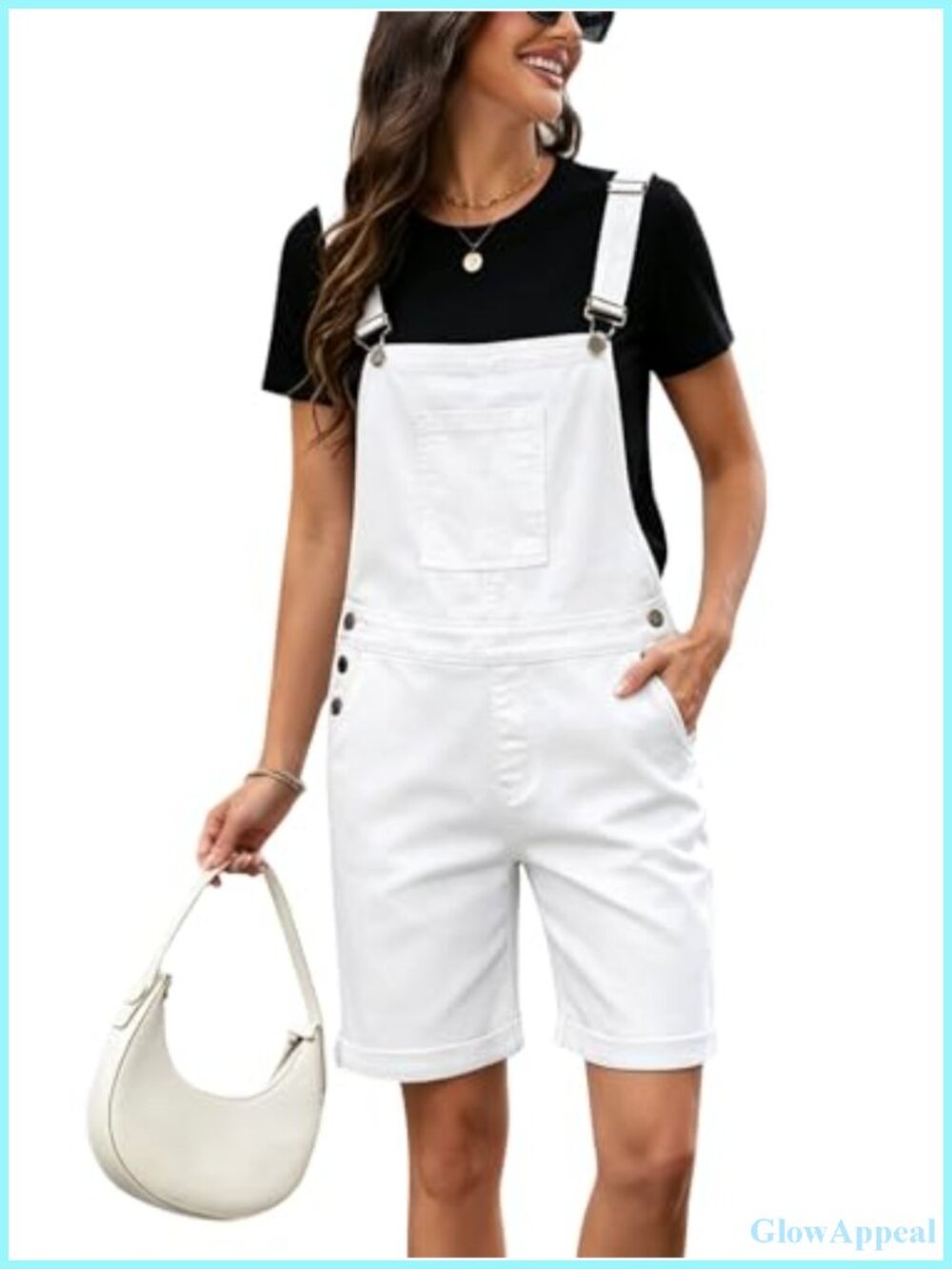 Womens Overalls Shorts Bib Jean Jumpsuit Denim Shortalls